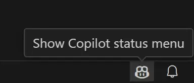 VSCode 右下角的 GitHub Copilot 圖示